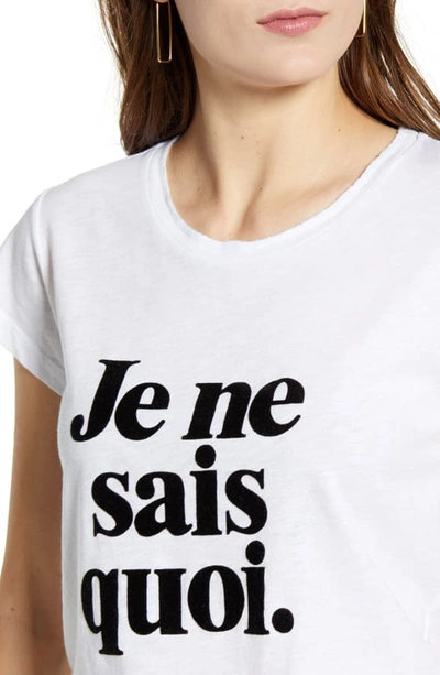 Shop Zadig & Voltaire Jnsq Skinny Cotton Blend Tee In Blanc