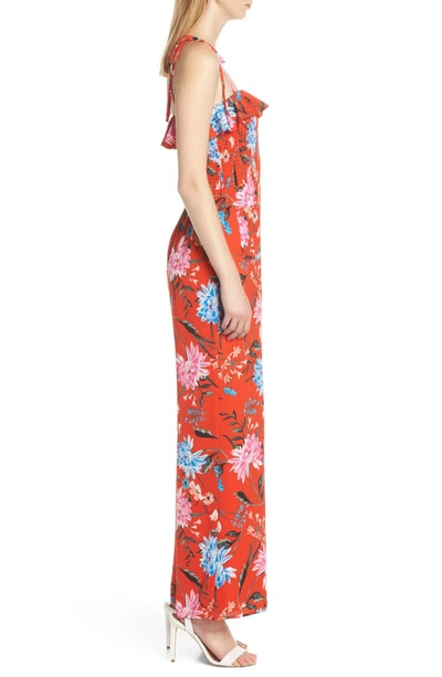 Shop Ali & Jay Sangria Strapless Jumpsuit In Cayenne Floral