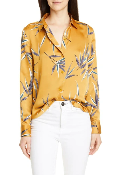 Shop Equipment Essential Print Blouse In Ocre Multi