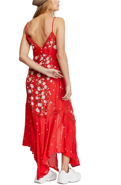 Shop Free People Paradise Floral Print Maxi Dress In Red