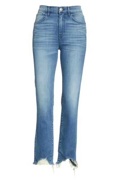 Shop 3x1 Distressed Hem Authentic Straight Leg Jeans In Lewis