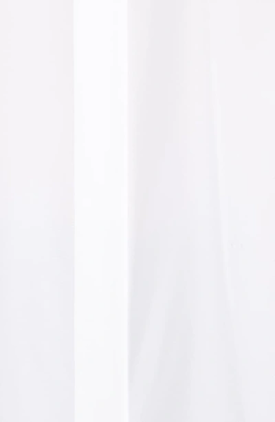 Shop Vince Back Slit Short Sleeve Silk Blouse In Optic White