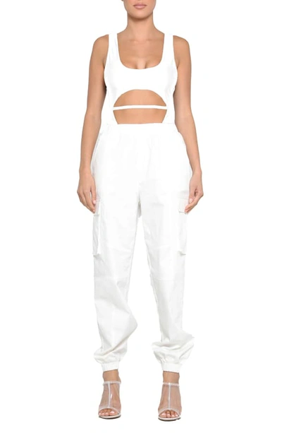 Tiger Mist Elle Cutout Bodysuit In White | ModeSens
