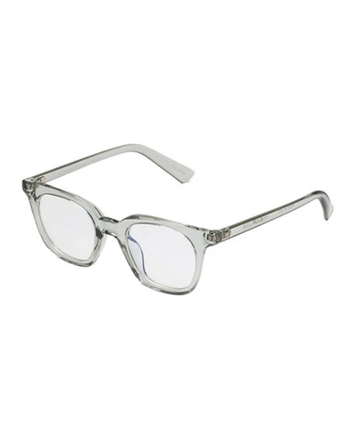 The Book Club The Snatcher In Black Tie Cat-eye Readers In Sea Spray