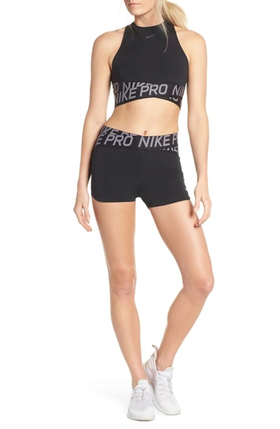 Nike Pro Crossover-waistband Shorts In Black Thunder Grey | ModeSens