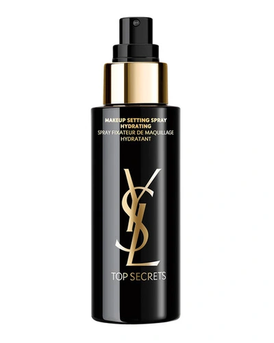 Shop Saint Laurent Top Secrets Glow Perfecting Makeup Setting Spray, 3.3 Oz./ 100 ml In Black