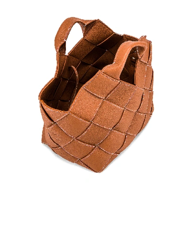 Shop Loewe Woven Basket Bag In Tan