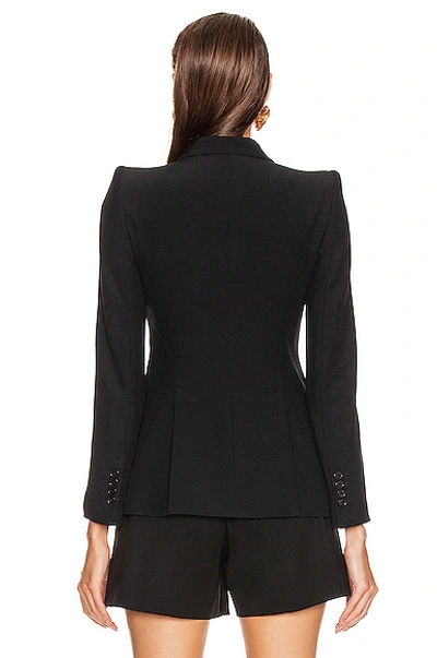 Alexander Mcqueen Upside-down Lapel Jacket In Black