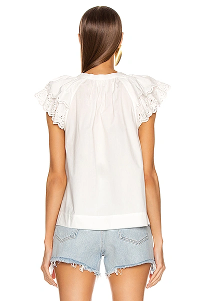 Shop Ulla Johnson Elm Top In White In Blanc