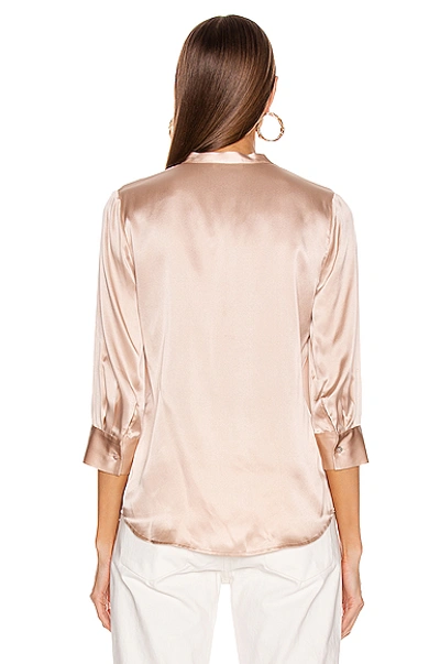 Shop L Agence L'agence Aoki Band Collar Blouse In Pink In Petal