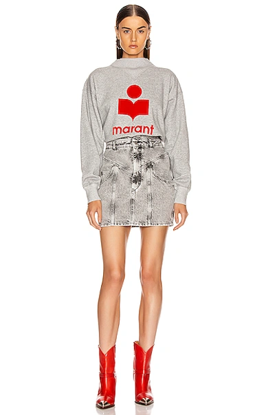 Shop Isabel Marant Étoile Isabel Marant Etoile Moby Sweatshirt In Gray In Grey