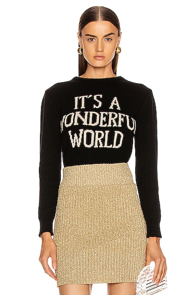 Shop Alberta Ferretti It's A Wonderful World Sweater In Black