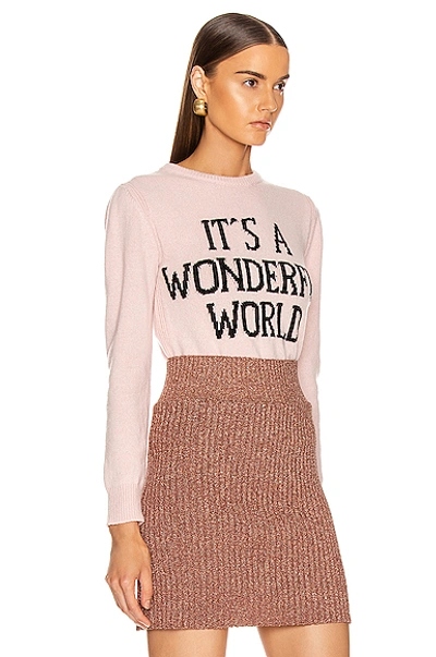 Shop Alberta Ferretti It's A Wonderful World Sweater In Pink