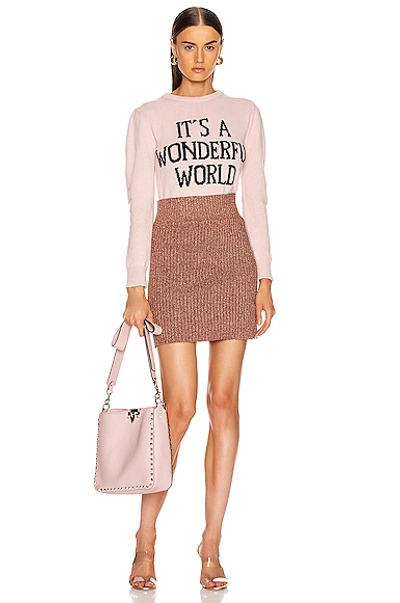 Shop Alberta Ferretti It's A Wonderful World Sweater In Pink