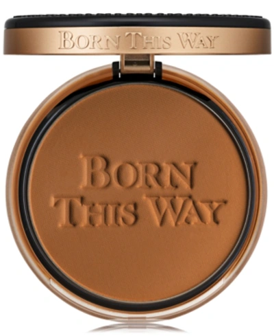 Shop Too Faced Born This Way Undetectable Medium-to-full Coverage Powder Foundation In Toffee - Deepest W/ Golden Undertones