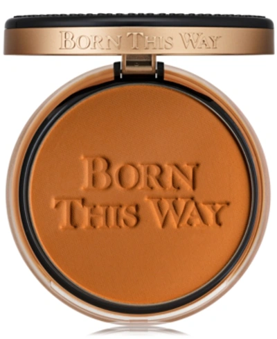 Shop Too Faced Born This Way Undetectable Medium-to-full Coverage Powder Foundation In Mahogany - Very Deep W/ Golden Undertones