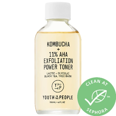 Shop Youth To The People Kombucha + 11% Aha Exfoliation Toner With Lactic Acid 4 oz/ 118 ml
