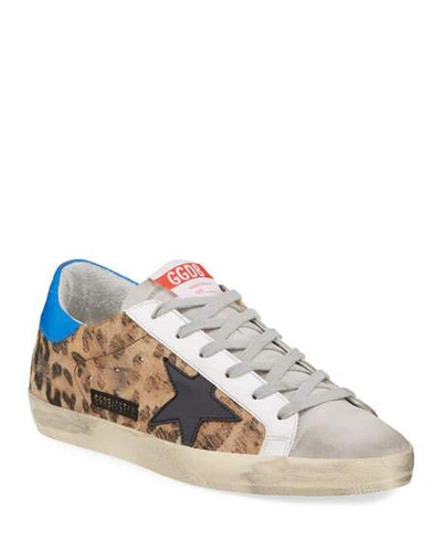 Shop Golden Goose Superstar Leopard-print Low-top Sneakers