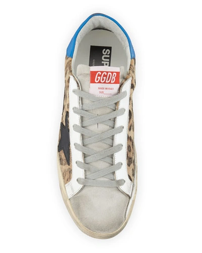 Shop Golden Goose Superstar Leopard-print Low-top Sneakers