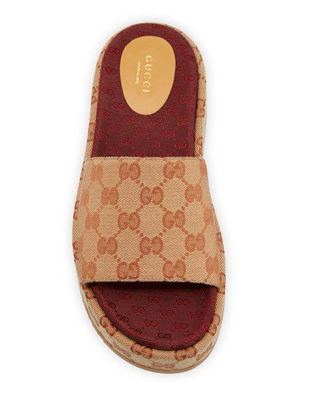 gucci original gg platform sandals