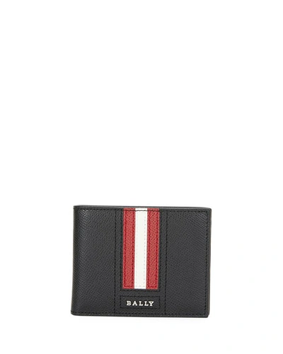 Shop Bally Men's Tevye Trainspotting-stripe Wallet In Black