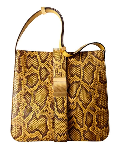 Shop Bottega Veneta Marie Python Shoulder Bag