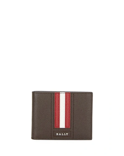 Shop Bally Men's Tevye Trainspotting-stripe Wallet In Brown