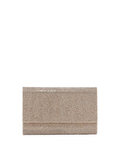 Shop Judith Leiber Fizzoni Full-beaded Clutch Bag In Champagne