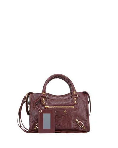 Shop Balenciaga Classic City Mini Leather Satchel Bag In Red