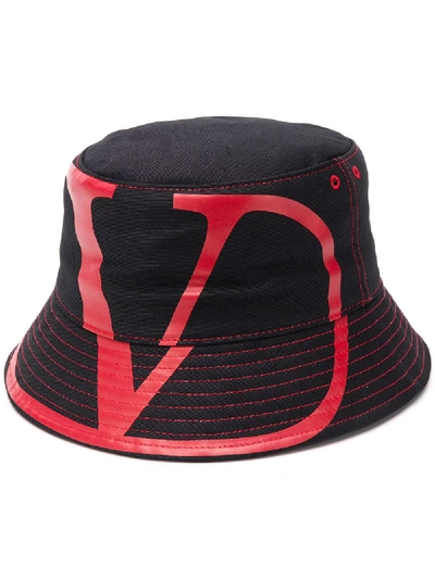 Shop Valentino V Logo Bucket Hat In Red