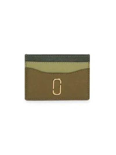 Shop Marc Jacobs The Snapshot Leather Card Case In Desert Mountain Multi