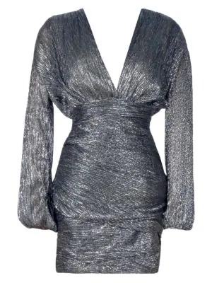 maje silver dress