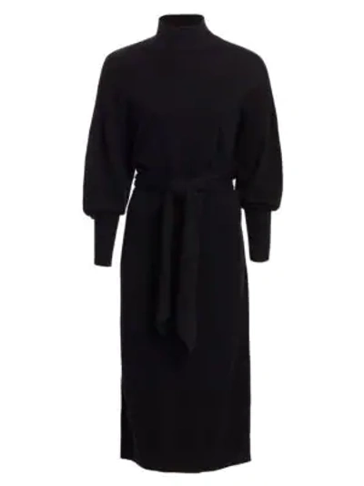 Shop Zimmermann Eye Spy Wool Cashmere Dress In Black