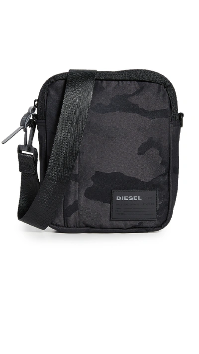 Shop Diesel Discover Me Shoulder Bag In Black