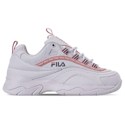 Shop Fila Women's Ray Repeat Casual Shoes In White