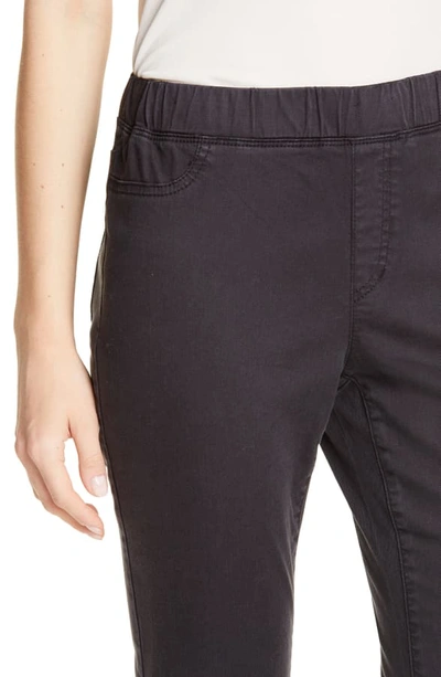 Shop Eileen Fisher Stretch Organic Cotton Denim Skinny Pants In Washed Black