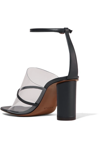 Shop Neous Tuber Leather And Pvc Sandals In Navy