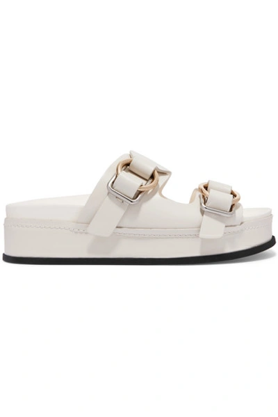 Shop 3.1 Phillip Lim Freida Leather Platform Sandals In White