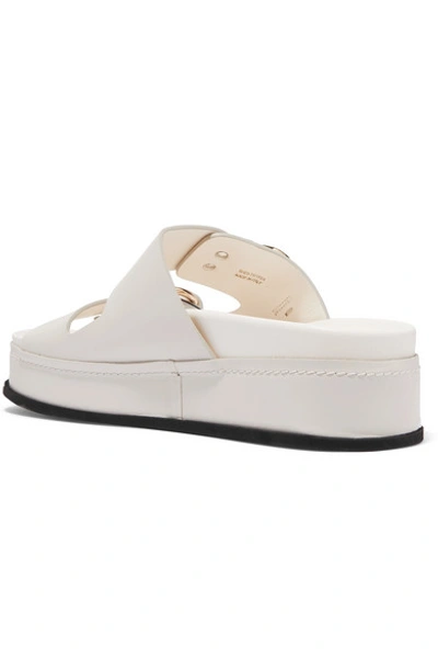 Shop 3.1 Phillip Lim Freida Leather Platform Sandals In White