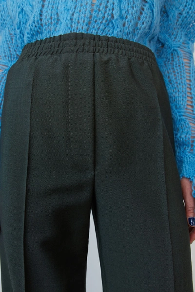 Shop Acne Studios Straight-leg Trousers Green