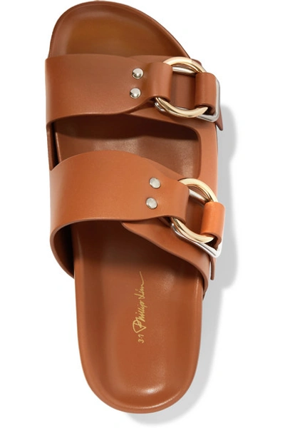 Shop 3.1 Phillip Lim / フィリップ リム Freida Leather Platform Sandals In Tan