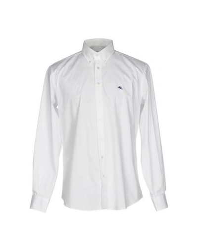 Shop Etro Solid Color Shirt In White