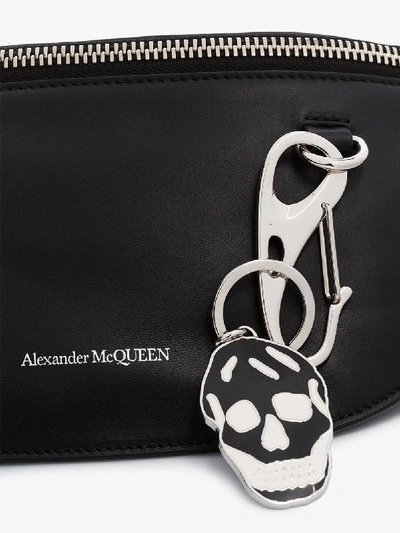 Shop Alexander Mcqueen Black Skull Keyring