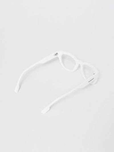 Shop Burberry Square Optical Frames In White