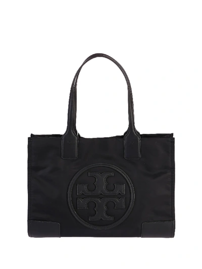 Shop Tory Burch Black Ella Mini Tote Bag