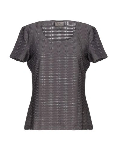 Shop Armani Collezioni T-shirt In Steel Grey