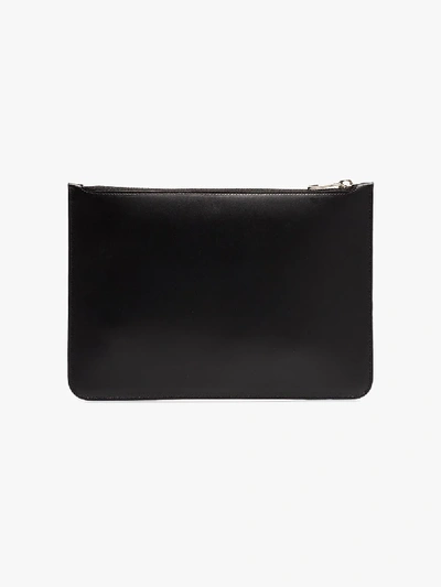 Shop Neil Barrett Black Thunderbolt Print Pouch Bag