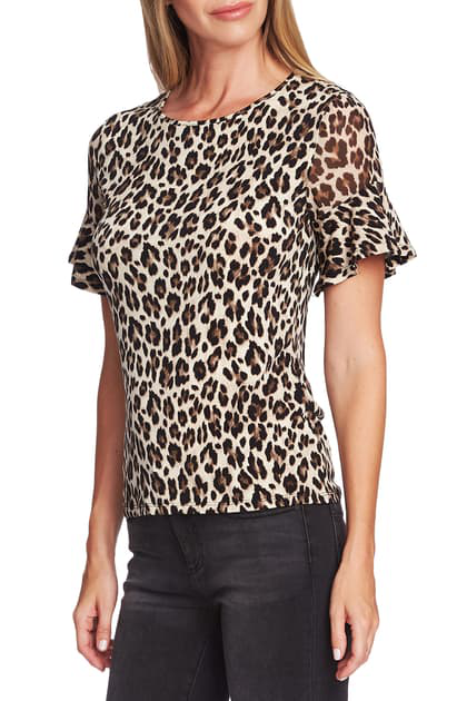 vince camuto leopard blouse