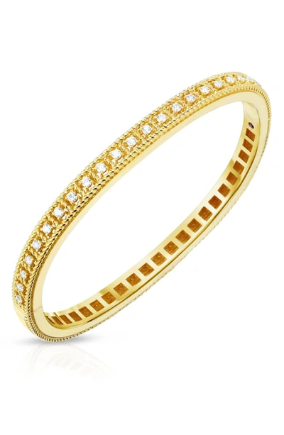 Shop Roberto Coin Byzantine Diamond Bracelet In Yellow Gold