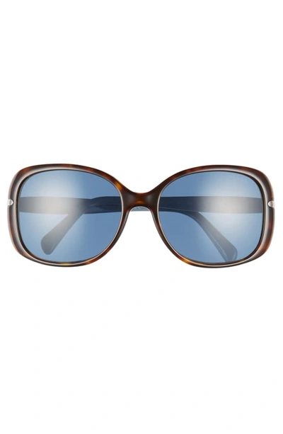 Shop Prada Heritage 57mm Rectangle Sunglasses - Havana/ Blue Solid